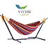 Vivere Double Cotton Combo Hammock with Stand, Paradise