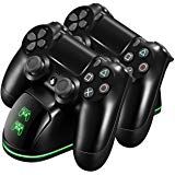PS4 Controller Charger, PICTEK Dual USB PlayStation 4 controller charging dock station with with LED Indicator and Overcharging Protection, for PS4/PS4 Pro/PS4 Slim