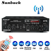 Sunbuck 2000W bluetooth Power Stereo Amplifier 2 Ch Home AMP AUX FM SD USB  