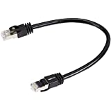 Amazon Basics Cat 7 High-Speed Gigabit Ethernet Patch Internet Cable - Black, 1 Foot