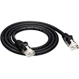 Amazon Basics Snagless RJ45 Cat-6 Ethernet Patch Internet Cable - Pack of 5-3-Foot, Black
