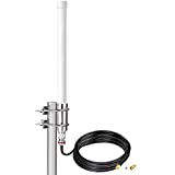 Bingfu Lora Antenna 915mhz Omni LoRaWan Glass Fiber Antenna 4dBi with 20ft Low Loss RG58 Cable for RAK Nebra Bobcat HNT Helium Hotspot Miner SyncroBit Gateway Lora Module Repeater RP-SMA SMA Antennae